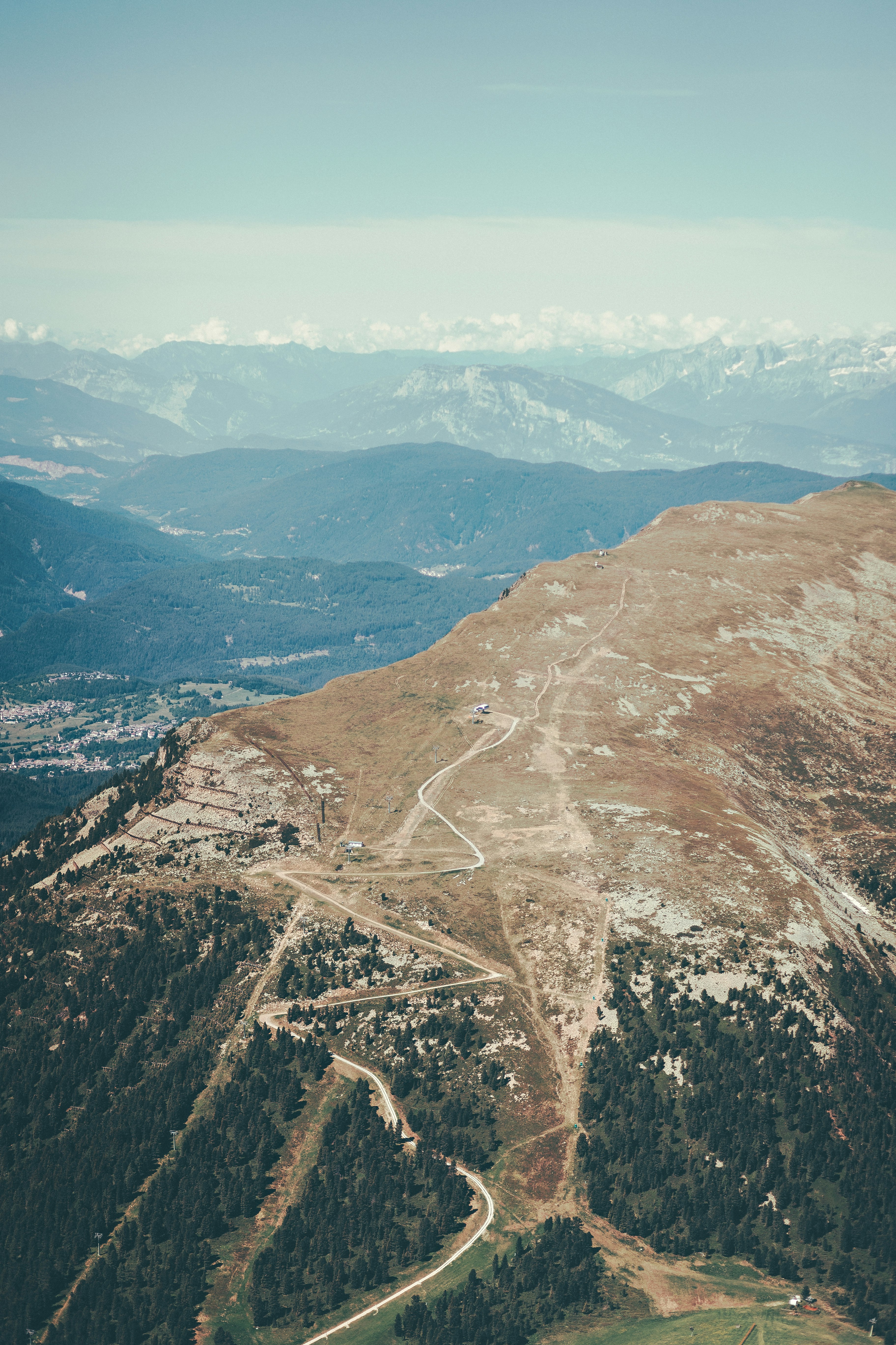 aerial view of mountain